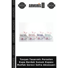 Armoris Tavşan Tasarımlı Porselen Kupa Bardak Sunum Kupası Mutfak Gereci Sofra Aksesuarı