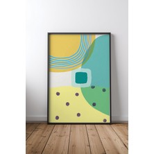 Keyf Home Modern Minimalist Abstract Tasarım 3 Siyah Çerçeveli Mdf Tablo Poster Salon Duvar Dekoru Hediye