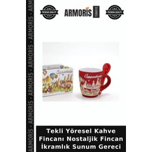Armoris Tekli Yöresel Kahve Fincanı Nostaljik Fincan Ikramlık Sunum Gereci