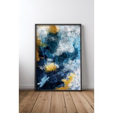 Keyf Home Abstract Conversation 1 Siyah Çerçeveli Mdf Tablo Poster Salon Duvar Dekoru Hediye