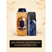 Portakal Çiçeği Doğal Zeytinyağlı Duş Jeli 500 ml + Verdure Deepest Blue Erkek Deodorant 150