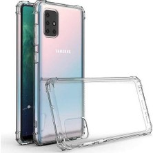 Universal Samsung Galaxy A71 Şeffaf Airbag Antishock Silikon Kılıf