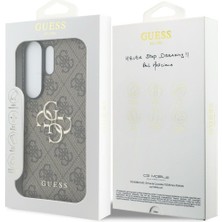 Universal Guess 4g Büyük Metal Logo Kılıf Samsung Galaxy S26 Ultra Için (Kahverengi)