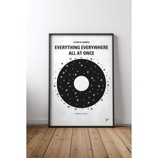 Keyf Home Everything Everywhere All Siyah Çerçeveli Mdf Tablo Poster Salon Duvar Dekoru Hediye