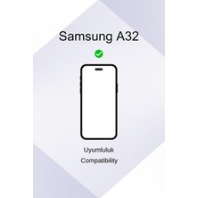 Universal For Samsung A32 ile Uyumlu Darbe Emici Esnek Silikon Siyah Lansman Cep Telefonu Kılıf (Samsung A32)