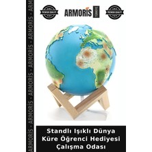 Armoris Standlı Işıklı Dünya Küre Öğrenci Hediyesi Çalışma Odası