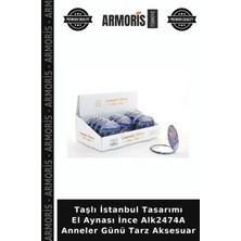Armoris Taşlı Istanbul Tasarımı El Aynası Ince ALK2474A Anneler Günü Tarz Aksesuar