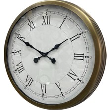 Tr 60 cm Eskitme Metal Retro Duvar Saati