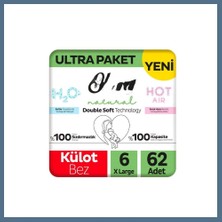 Bezos Natural Double Soft Külot Bez Ultra Paket 6 Beden 62 Adet Bbz