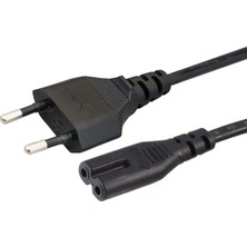 Universal Avrupa Ab 2- Yuvalı Yazıcı Güç Kablosu Kablosu, Polarize Olmayan (IEC-320-C7 - Cee 7/16) Avrupa Seyahati Için Tv, Yazıcı, Şarj Cihazları, Ps4 Oyun Konsolu ve Daha Fazlası ile Çalışır