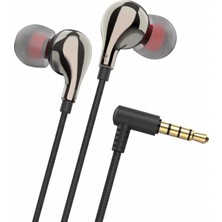 Universal E80 Stereo Mikrofonlu 3.5mm Kulak Içi Kablolu Kulaklık Siyah