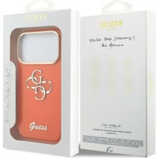 Universal Guess Iml 4g Script Metal Kılıf iPhone 17 Pro Max Için (Turuncu)