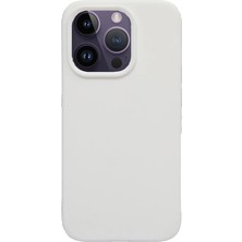 Universal iPhone 14 Pro Max ile Uyumlu Içi Kadife Kaplama Gerçek Silinebilir Vakum Kutulu Leke Tutmaz Lansman Kılıf Şok Emici Full Kasa Koruma Sağlayan Kılıf (Beyaz)