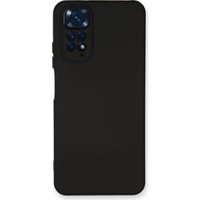 Universal Kzy Iletişim Xiaomi Redmi Note 11 Global ile Uyumlu Kapak Içi Kadife Kamera Korumalı Lansman Silikon Kılıf - Siyah