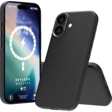 Universal iPhone 17 ile Uyumlu Kablosuz Şarj Uyumlu Destekli Kevlook Kılıf Darbe Önleyici, Tam Koruma (Siyah)