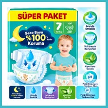 Defne Store Aktif Bebek Süper Paket Bebek Bezi 7 Beden 30 Adet Dfnbez