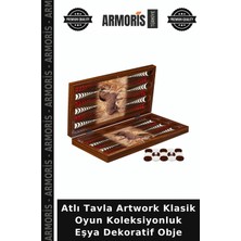Armoris Atlı Tavla Artwork Klasik Oyun Koleksiyonluk Eşya Dekoratif Obje