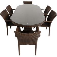 Sunsire 100X200 Rattan Bahçe Masa Takımı