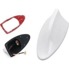 Royal Rain Store Renault Clio 4 ile Uyumlu Elektrikli Shark Köpek Balığı Anten, Beyaz, Balina Tavan Anteni