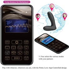 OEM Telefon Uyumlu Silikon Anal ve Vajinal Masaj Aleti Mobil App Uzaktan Kumandalı