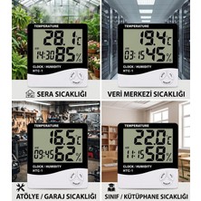 Özkaya Store Bebek Odası, Ev, Ofis ve Soğuk Hava Deposu Için Saatli Sıcaklık ve Nem Ölçer