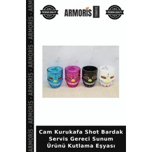 Armoris Cam Kurukafa Shot Bardak Servis Gereci Sunum Ürünü Kutlama Eşyası