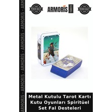 Armoris Metal Kutulu Tarot Kartı Kutu Oyunları Spiritüel Set Fal Desteleri