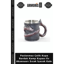 Armoris Paslanmaz Çelik Kupa Bardak Kamp Kupası Ev Aksesuarı Sıcak Içecek Kabı