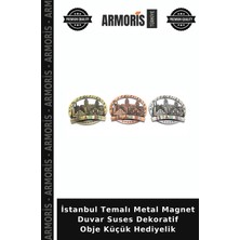 Armoris Istanbul Temalı Metal Magnet Duvar Suses Dekoratif Obje Küçük Hediyelik