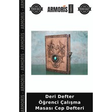 Armoris Deri Defter Öğrenci Çalışma Masası Cep Defteri