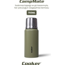 OEM Cooker 750 ml Paslanmaz Çelik Çift Kat Termos, 24 Saat Sıcak, 48 Saat Soğuk, Kahverengi