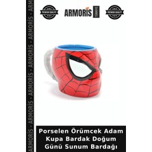 Armoris Porselen Örümcek Adam Kupa Bardak Doğum Günü Sunum Bardağı