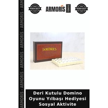 Armoris Deri Kutulu Domino Oyunu Yılbaşı Hediyesi Sosyal Aktivite