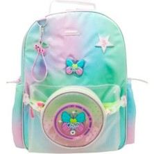 TeknoKapsül Chımola Butterfly Yeşil-Pembe 17 Sırt Çantası B25B6262