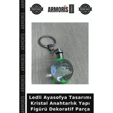Armoris Ledli Ayasofya Tasarımı Kristal Anahtarlık Yapı Figürü Dekoratif Parça