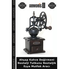 Armoris Ahşap Kahve Değirmeni Nostalji Tutkunu Nostaljik Eşya Mutfak Aracı
