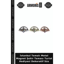 Armoris Istanbul Temalı Metal Magnet Şehir Teması Turist Hediyesi Dekoratif Süs