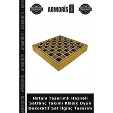 Armoris Hatem Tasarımlı Hazneli Satranç Takımı Klasik Oyun Dekoratif Set Ilginç Tasarım