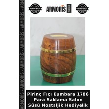Armoris Pirinç Fıçı Kumbara 1786 Para Saklama Salon Süsü Nostaljik Hediyelik
