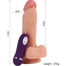 OEM Velvexnoir 17 cm Gerçekçi 10 Titreşimli Vibratör Dildo