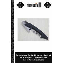 Armoris Paslanmaz Çelik Tirbuşon Açacak Ev Hediyesi Organizasyon Aleti Kafe Ekipmanı