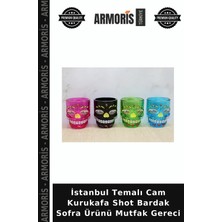 Armoris Istanbul Temalı Cam Kurukafa Shot Bardak Sofra Ürünü Mutfak Gereci