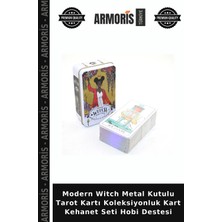 Armoris Modern Witch Metal Kutulu Tarot Kartı Koleksiyonluk Kart Kehanet Seti Hobi Destesi