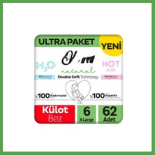 Bezos Natural Double Soft Külot Bez Ultra Paket 6 Beden 62 Adet Mgc