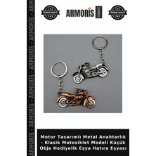 Armoris Motor Tasarımlı Metal Anahtarlık - Klasik Motosiklet Modeli Küçük Obje Hediyelik Eşya Hatıra Eşyası