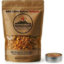OEM Napolyon Kiraz Ağacı ve Biberiye Karışımı Tütsüleme Tütsü Talaşı, Mangal ve Bbq Için, 650 Gram 2500 Ml. Tütsüleme Kutusu Hediyeli