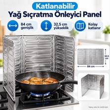 BURADABULDUN Ocak Yağ Sıçrama Koruyucu Alüminyum Folyo Plaka 84 x 32,5 cm