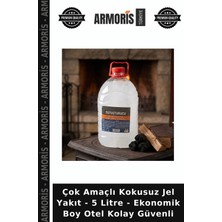 Armoris Çok Amaçlı Kokusuz Jel Yakıt - 5 Litre - Ekonomik Boy Otel Kolay Güvenli