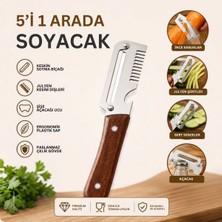 BURADABULDUN Çok Amaçlı Soyacak Paslanmaz Çelik Jülyen Sebze Meyve Soyucu Şişe Açacağı