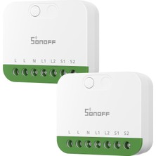 Mını Duo, Wifi Üzerinden Matter, 2 Kanallı Wifi Akıllı Anahtar, 16A Toplam Yük, Uzaktan ve Otom